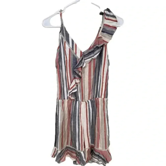 NEW- NWT RAGA Justice Ruffle Stripe Romper | Size S - Picture 2 of 6
